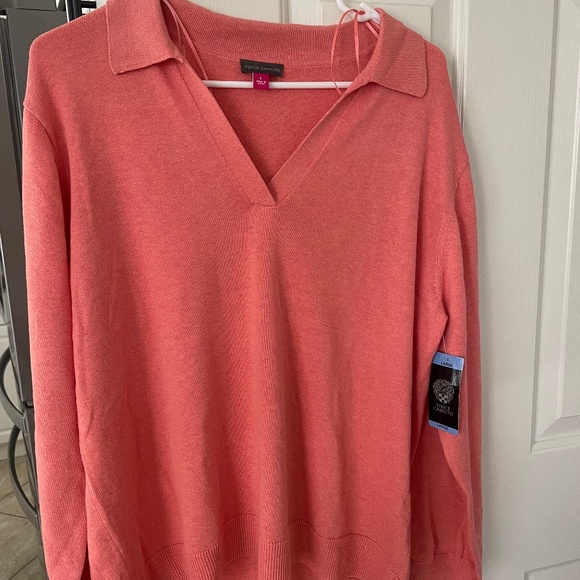 Vince camuto sweater coral size large - Picture 1 of 2